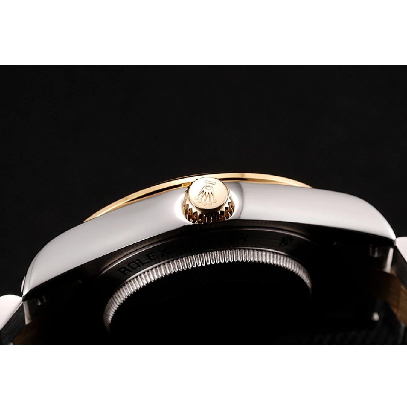 Aaa fake watches Stainless 1453975 Two Bracelet Swiss Gold Dial Steel Tone Case Day-Date Rolex Diamond Black 0806